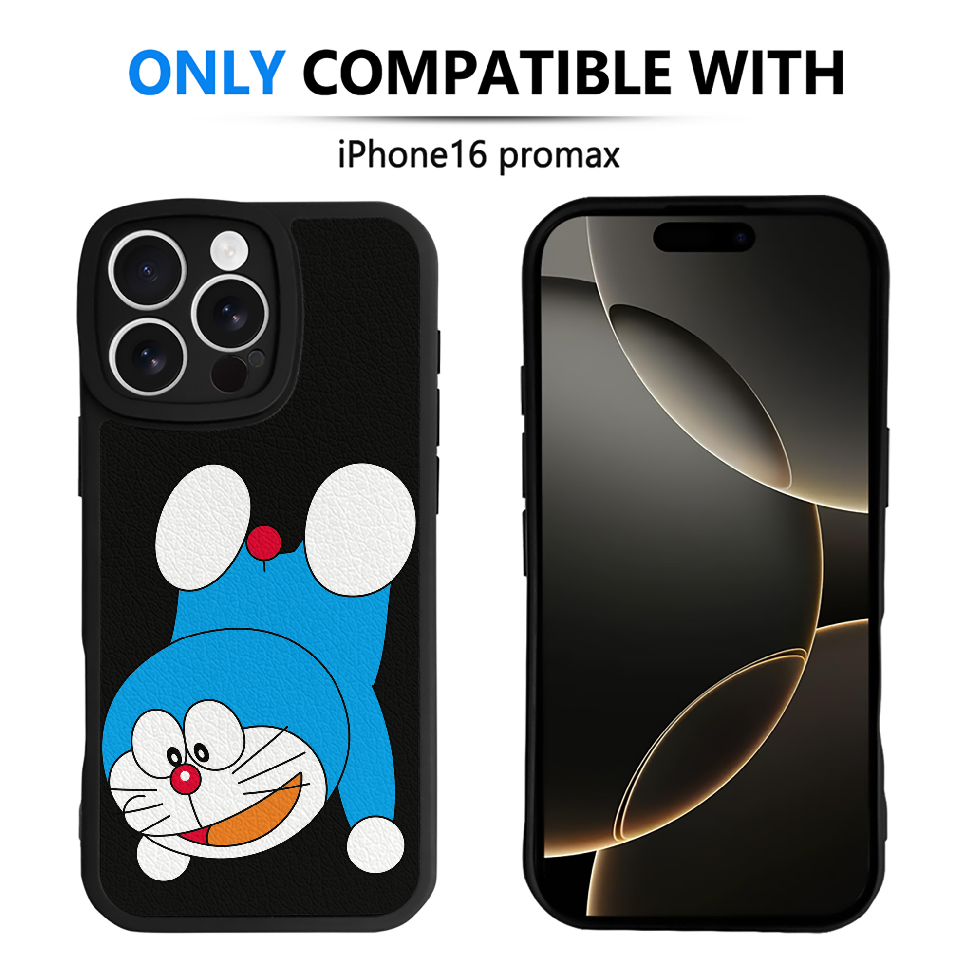 （画像用） ドラえもん Doraemon 【iPhone 16シリーズ対応】シリコンスマホケース（レザー調） 材質：シリコン